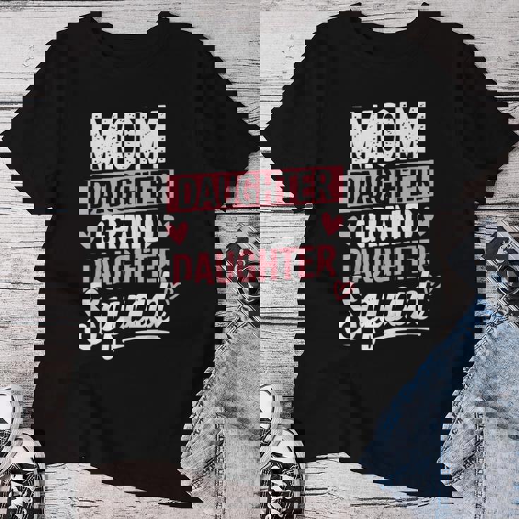 Mom Daughter Granddaughterquad マッチングママ 母の日 レディースTシャツ 面白い贈り物