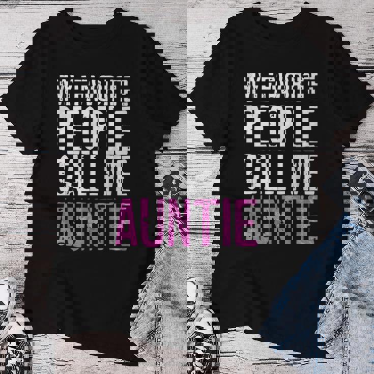 My Favorite People Call Me Auntie 母の日シャツ レディースTシャツ 面白い贈り物