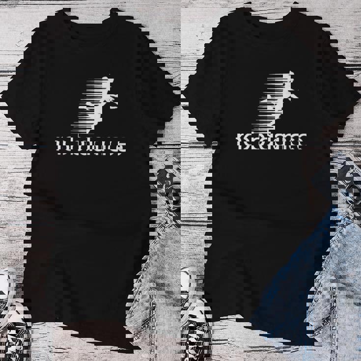 No Balance Girl スポーツとユーモアのための面白いパロディデザイン レディースTシャツ 面白い贈り物