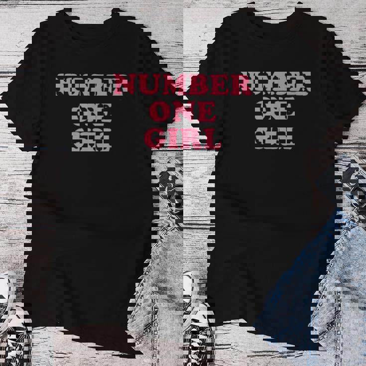 Number One Girl レディースTシャツ 面白い贈り物