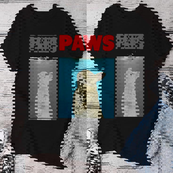 Paws Bunny 面白いパロディ ウサギ好きのギフト レディースTシャツ 面白い贈り物