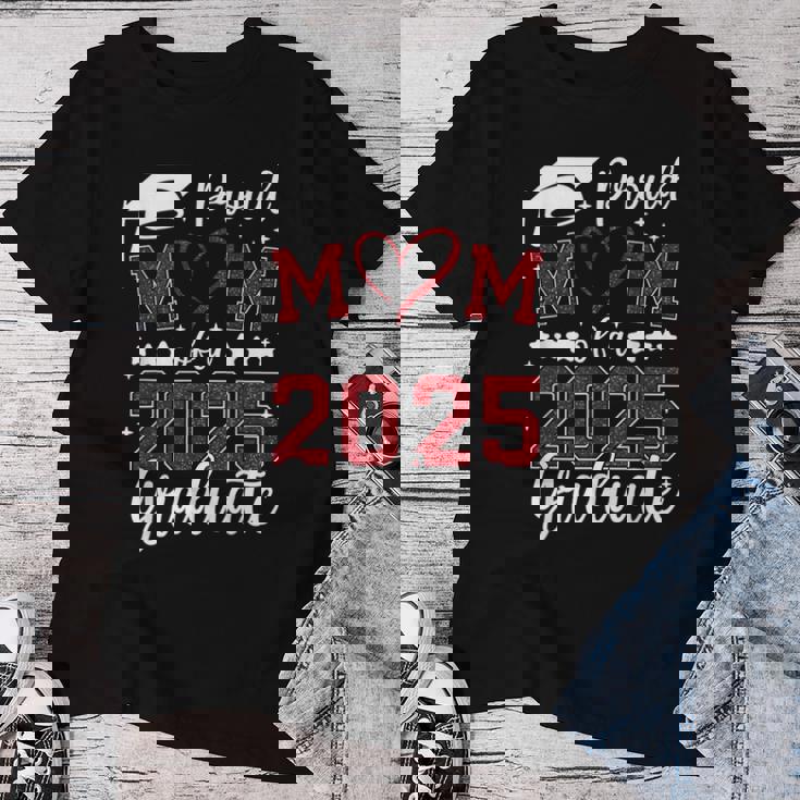 Proud Mom Of 2025 Senior Graduate Matching Family Graduation Women T-shirt Unique Gifts