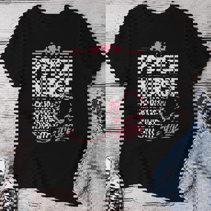 Psych Nurse Mental Health Psychiatric Nursing Appreciation レディースTシャツ 面白い贈り物