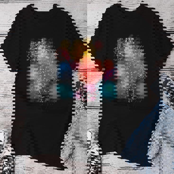 Pyrotechnics パイロマニック花火 パイロ爆発ロケット レディースTシャツ 面白い贈り物