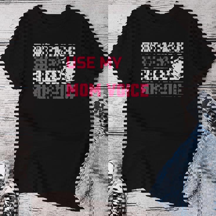 Rugby Don't Make Me Use My Rugby Momボイス。 長袖tシャツ レディースTシャツ 面白い贈り物