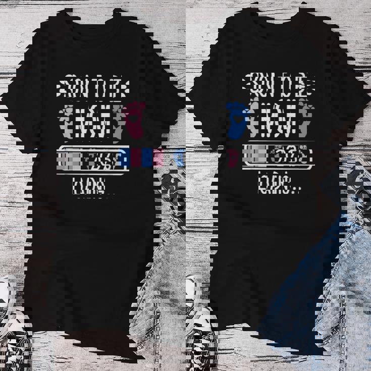 Soon To Be Mom 2025 妊娠中のお知らせ 2025 レディースTシャツ 面白い贈り物