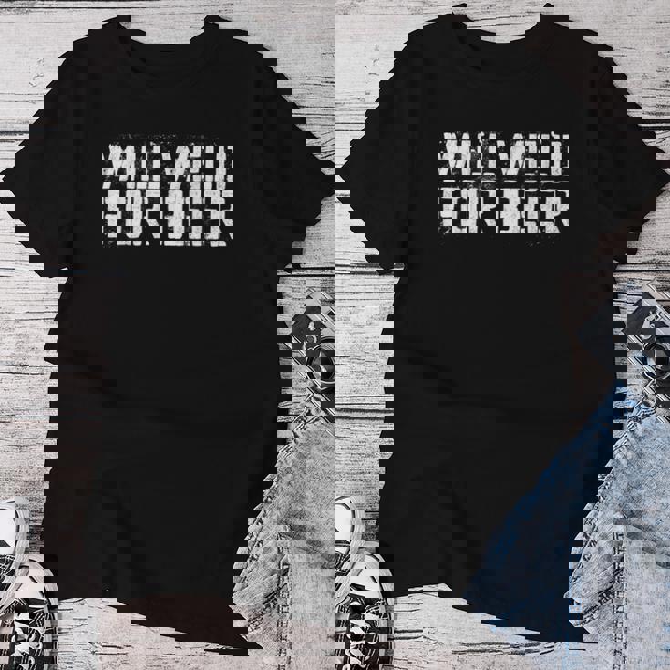 Will Weld For Beer 溶接シャツ レディースTシャツ 面白い贈り物