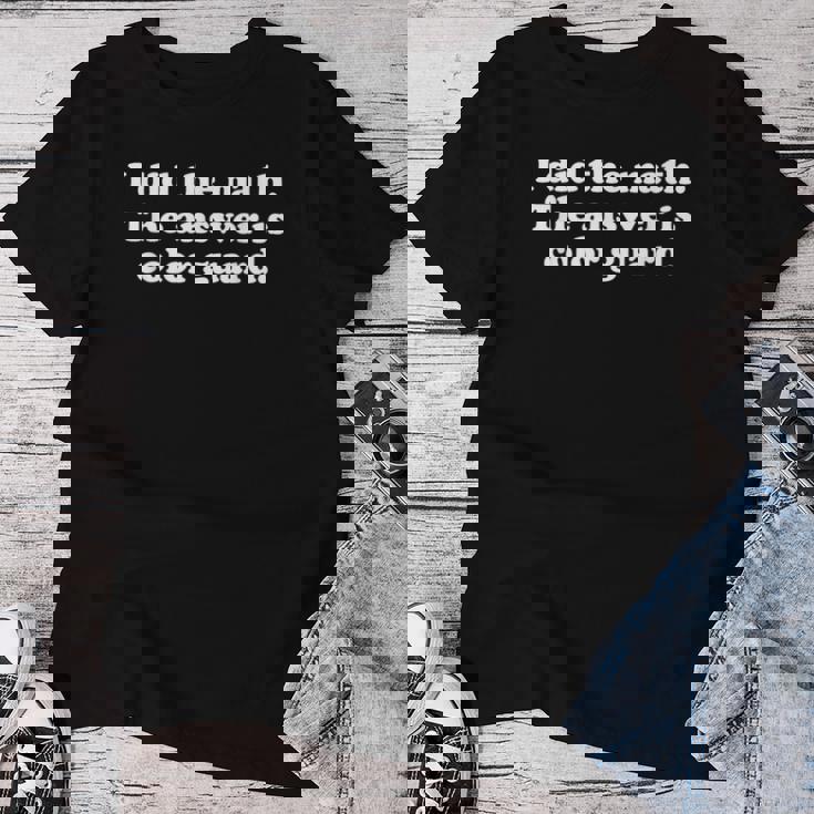 おもしろカラーガード 女の子 男の子 男性 女性 レディースTシャツ 面白い贈り物