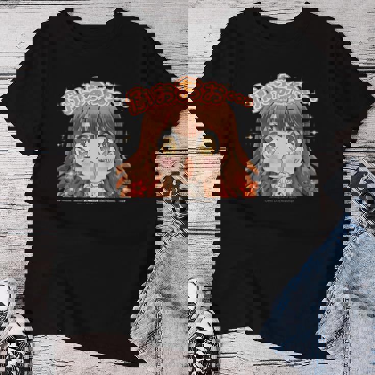 ひなビタスタンプ まり花03「ふおおお…」 レディースTシャツ 面白い贈り物