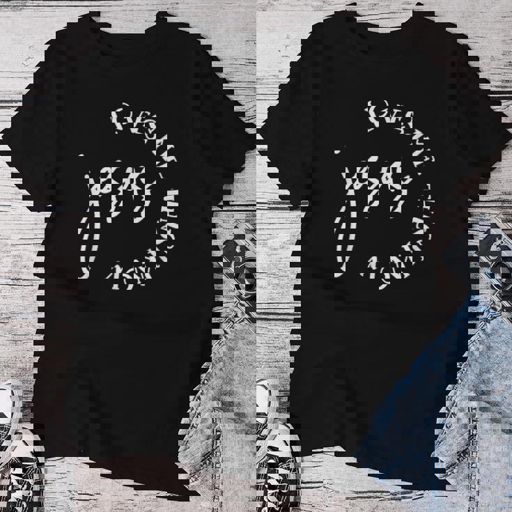 イエス メンズ レディース キッズ 男の子 女の子 キリスト教 聖書 信仰 イエス レディースTシャツ 面白い贈り物