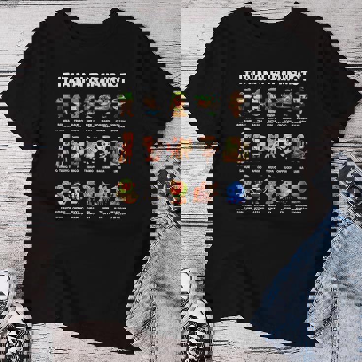 イタリアン ブレイン ミーム キャラクター かわいい 子供 男性 女性 レディースTシャツ 面白い贈り物