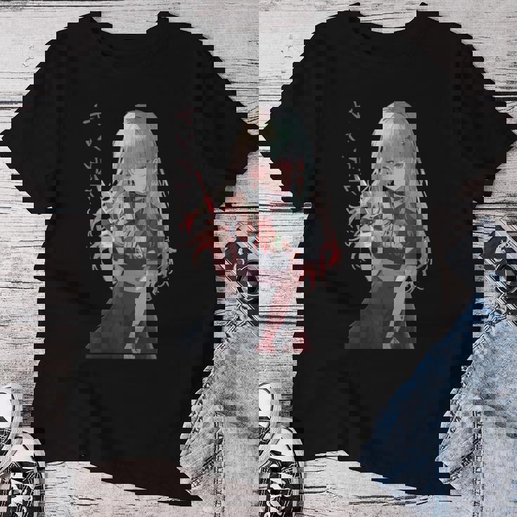 ジェスガオ ヤンデレ漫画 アニメ 女の子 キャラクター レディースTシャツ 面白い贈り物