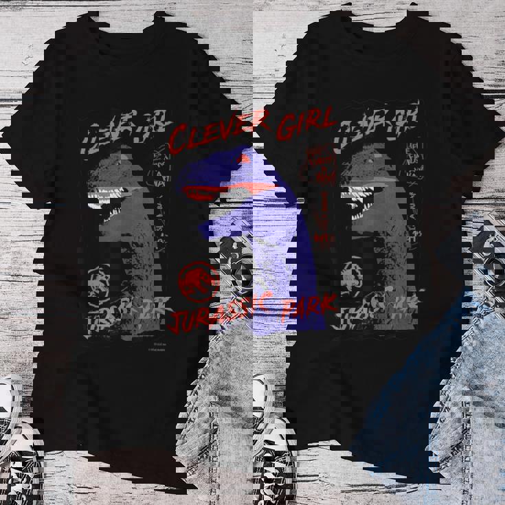 ジュラシック・ワールド Clever Girljurassic Park レディースTシャツ 面白い贈り物