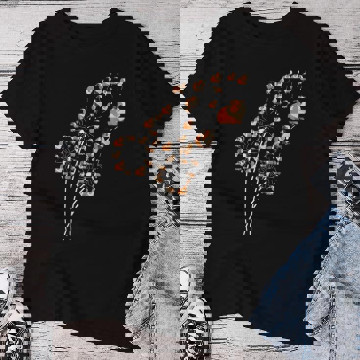 タンポポのモルモットの花、花のモルモットの木 レディースTシャツ 面白い贈り物