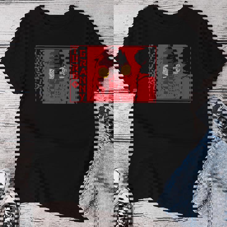 ターボおばあちゃん レディースTシャツ 面白い贈り物