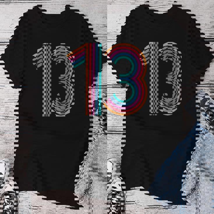 ナンバー13 13周年 男の子 女の子 13歳の誕生日 レディースTシャツ 面白い贈り物