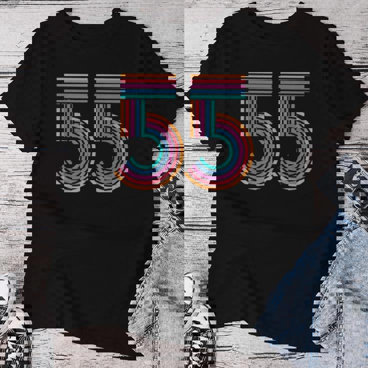 ナンバー55 五十五周年 男性 女性 55歳 誕生日 レディースTシャツ 面白い贈り物