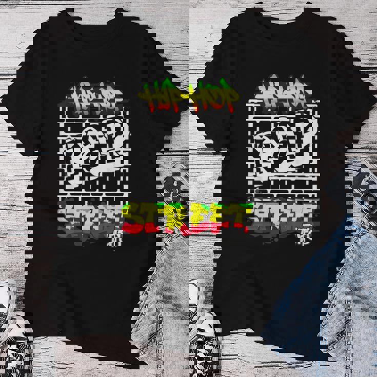 ヒップホップ ラップ ストリートライフ ダンス メラニン 黒人 男性 女性 キッズ レディースTシャツ 面白い贈り物