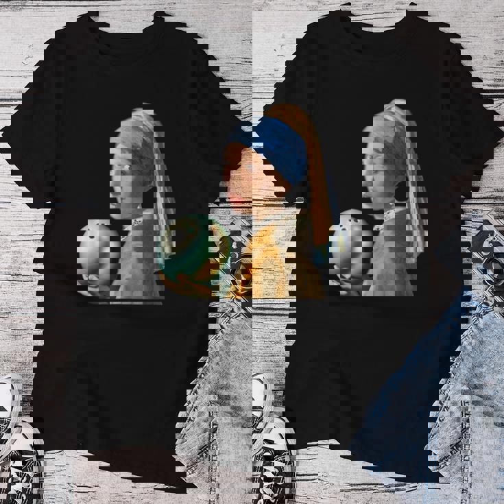 ボーリング 面白いtシャツ フェルメール ボウリング おもしろ ネタ 服 メンズ おもしろグッズ 大人 女性 ボウラー レディースTシャツ 面白い贈り物