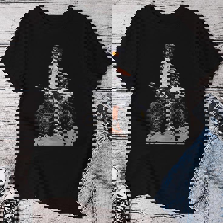 モタード・コミックス、男性にも女性にも素敵な贈り物のアイデア レディースTシャツ 面白い贈り物