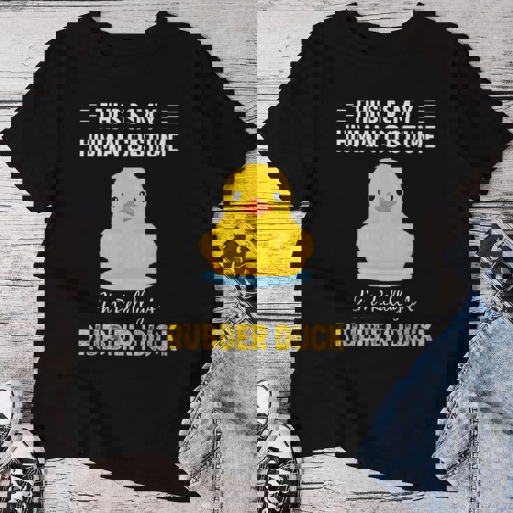 ラバーダックシャツ I'm Really A Rubber Duck レディースTシャツ 面白い贈り物