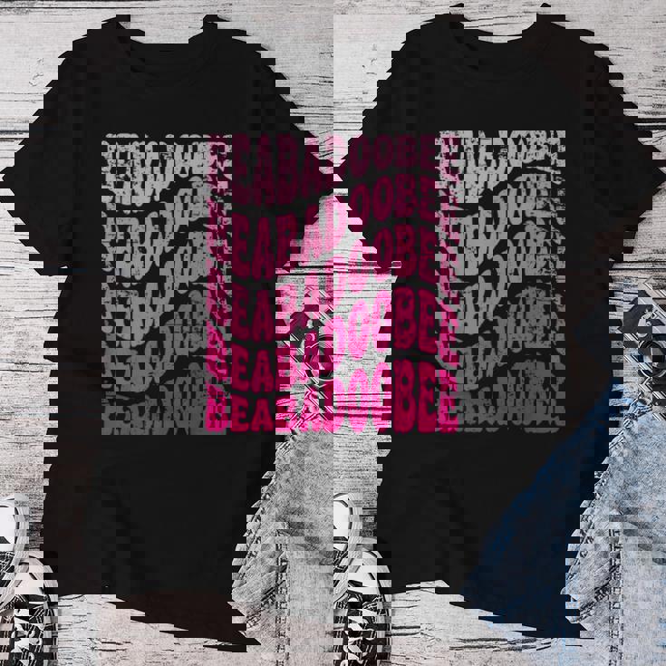 レトロ Beabadoobee 名前 パーソナライズ Beabadoobee レディースTシャツ 面白い贈り物