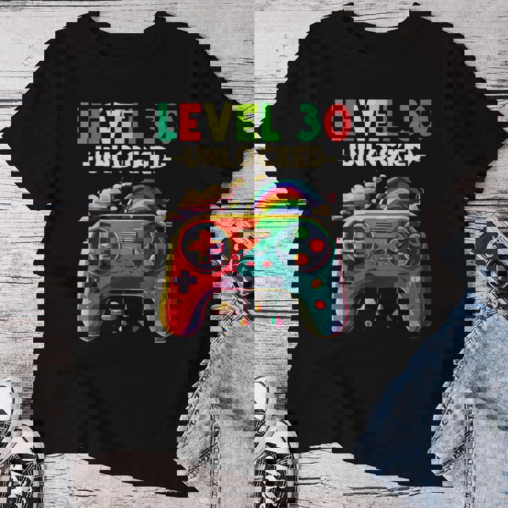 レベル 30歳 男性 女性 ゲーミング 30代 30歳 誕生日 レディースTシャツ 面白い贈り物