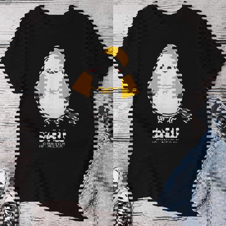 傘寿祝い シマエナガ 鳥 北海道 男性 父 女性 母 ちゃんちゃんこ 傘寿お祝い 80歳 かわいい レディースTシャツ 面白い贈り物