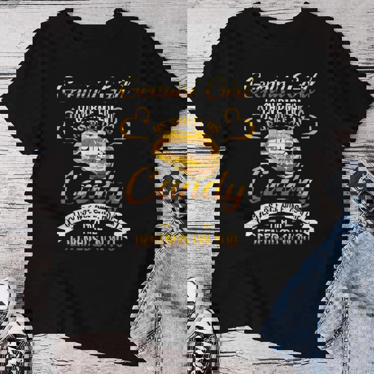 双子座 女の子 特性 事実 ホロスコープ 星座 レディースTシャツ 面白い贈り物