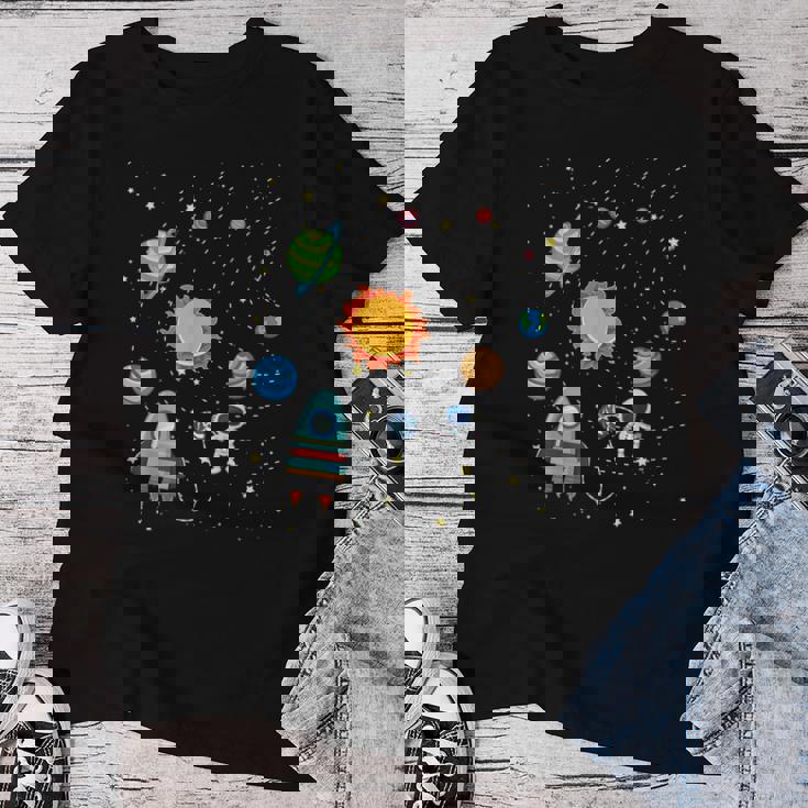 宇宙 惑星 太陽系 宇宙飛行士 オタク キッズ 男の子 女の子 レディースTシャツ 面白い贈り物