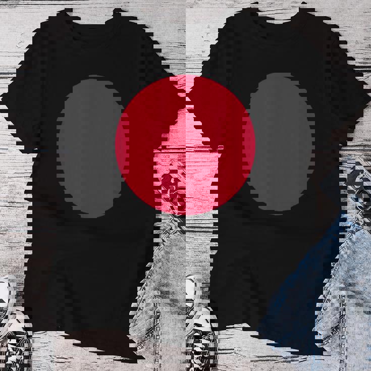 日の丸 Hinomaru 日本の国旗 レディースTシャツ 面白い贈り物