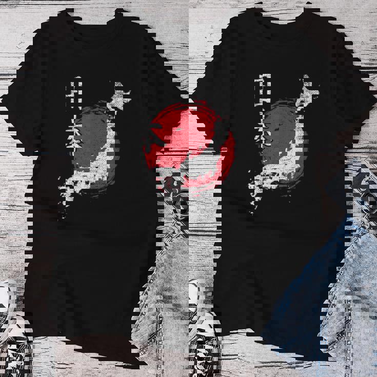 日本地図 国地図 日本人 恋人へのギフト 男性 女性 子供 レディースTシャツ 面白い贈り物