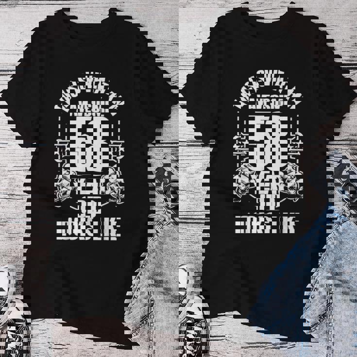 男性、女性、58歳の誕生日への58歳の誕生日プレゼント レディースTシャツ 面白い贈り物