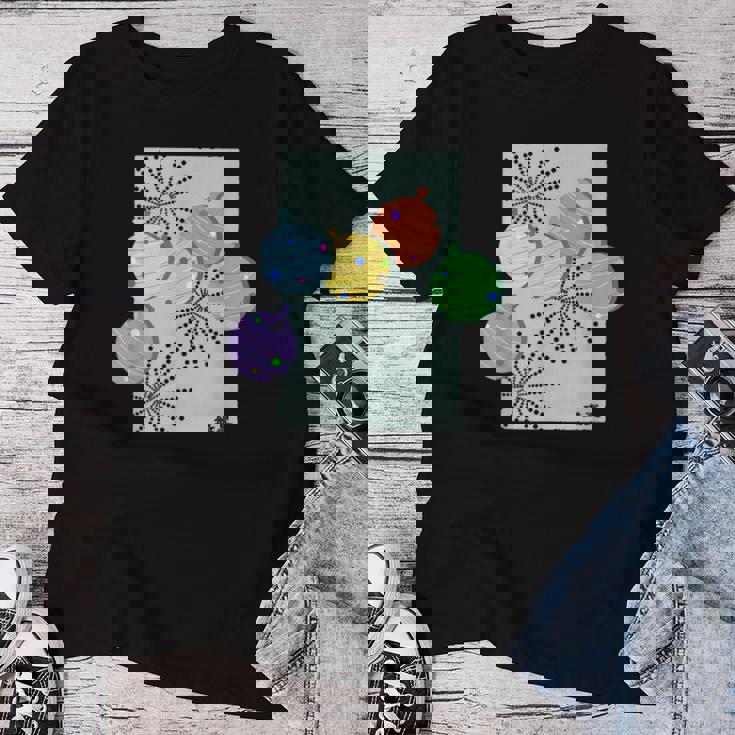 盛夏ー祭りの夜ー ヨーヨー 水風船 花火 祭り 夏 暑い 夜 レトロ 和柄 メンズ レディース キッズ レディースTシャツ 面白い贈り物