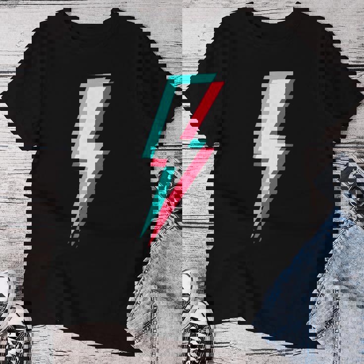 稲妻デザイン キッズ 男の子 女の子 女性 男性 グラフィック レディースTシャツ 面白い贈り物