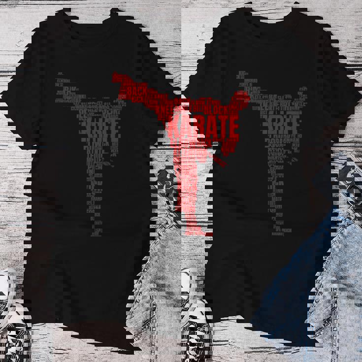 空手 言葉 雲 空手 ギフト 男の子 女の子 かっこいい 空手 レディースTシャツ 面白い贈り物