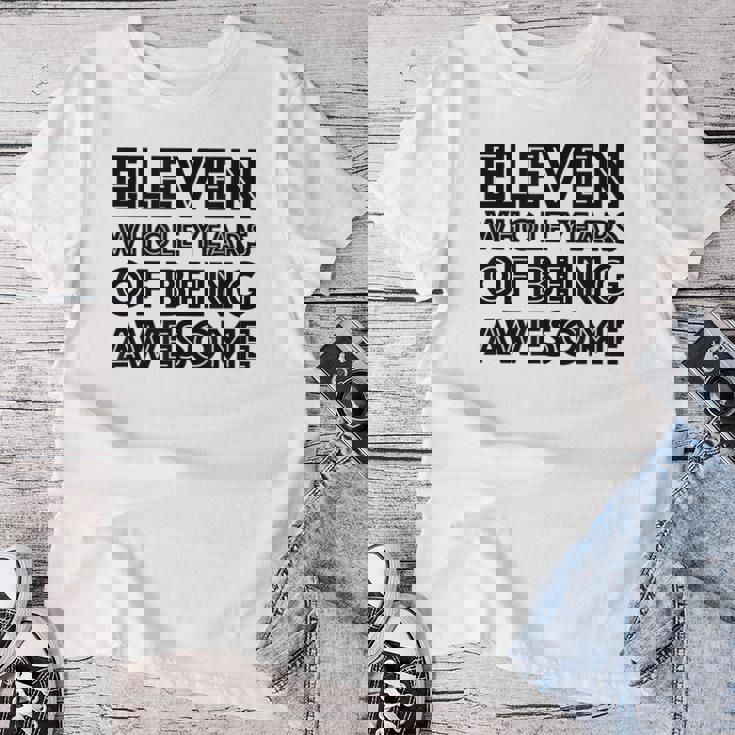 11歳の誕生日シャツギフト年齢11歳男の子女の子 レディースTシャツ 面白い贈り物