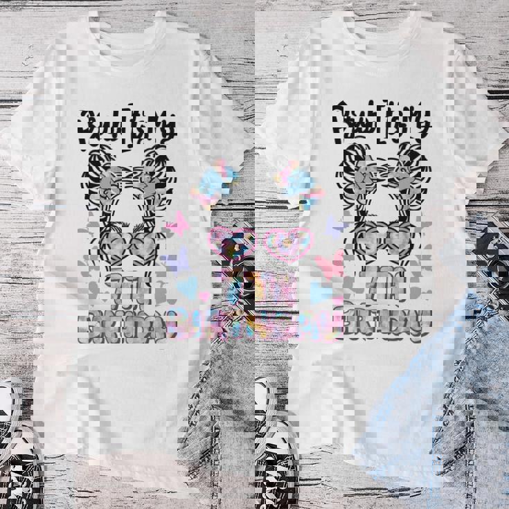 Bruh It's My 7Th Birthday レトロ キッズ 7歳 誕生日 女の子 長袖tシャツ レディースTシャツ 面白い贈り物