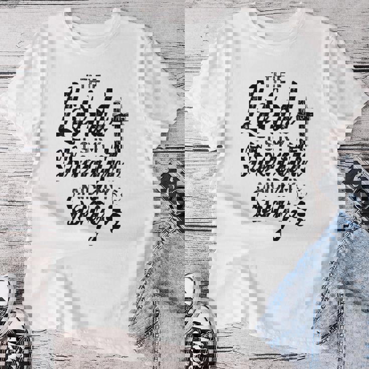 Christian The Lord Myong Mytrength レディースTシャツ 面白い贈り物