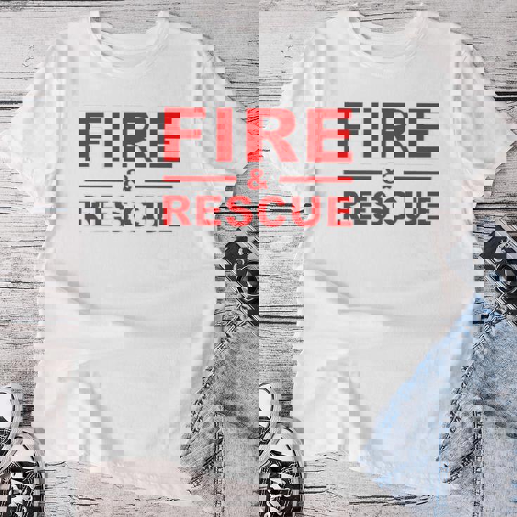 Fire Rescue 消防士 消防士 キッズ 若者 大人 男の子 女の子 レディースTシャツ 面白い贈り物