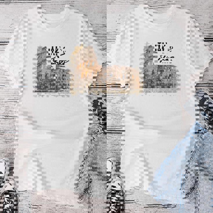 Italia Coliseo Roma Italia Amantes Hombres Es Niños Camiseta de mujer Regalos divertidos