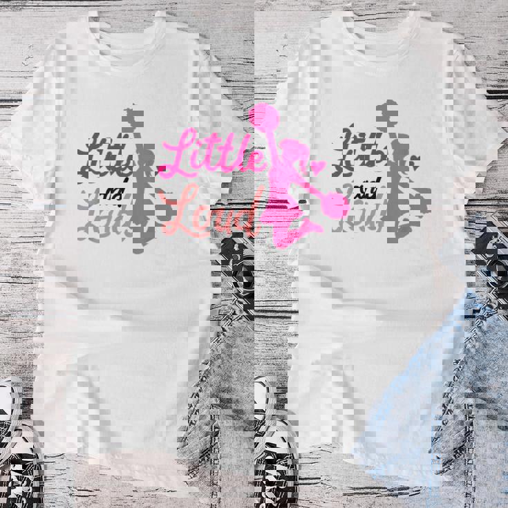 Little And Loud チアリーダー コスチューム チアリーディング 女の子 レディースTシャツ 面白い贈り物