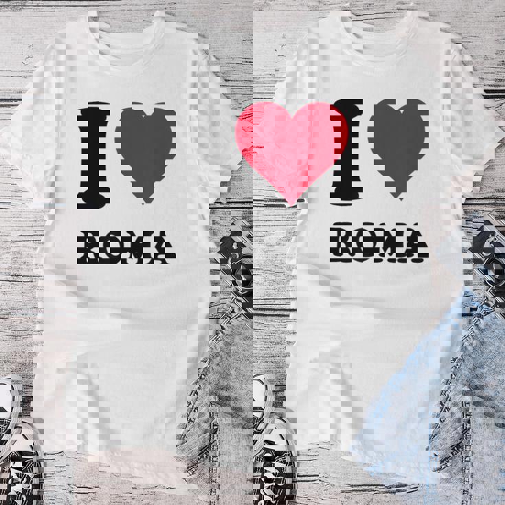 I Love Roma レディースTシャツ 面白い贈り物