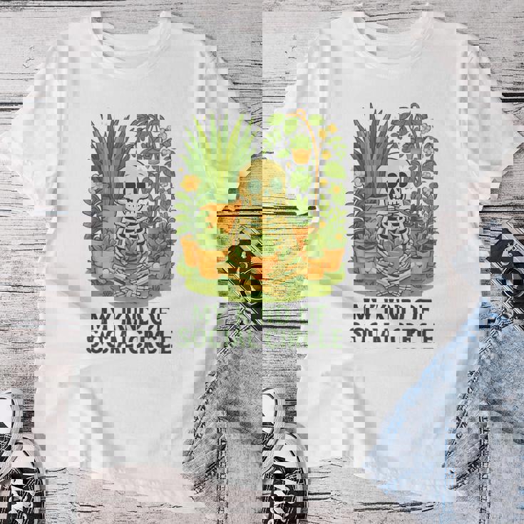 My Kind Ofocial Circle Plantkeleton ユーモア レディースTシャツ 面白い贈り物