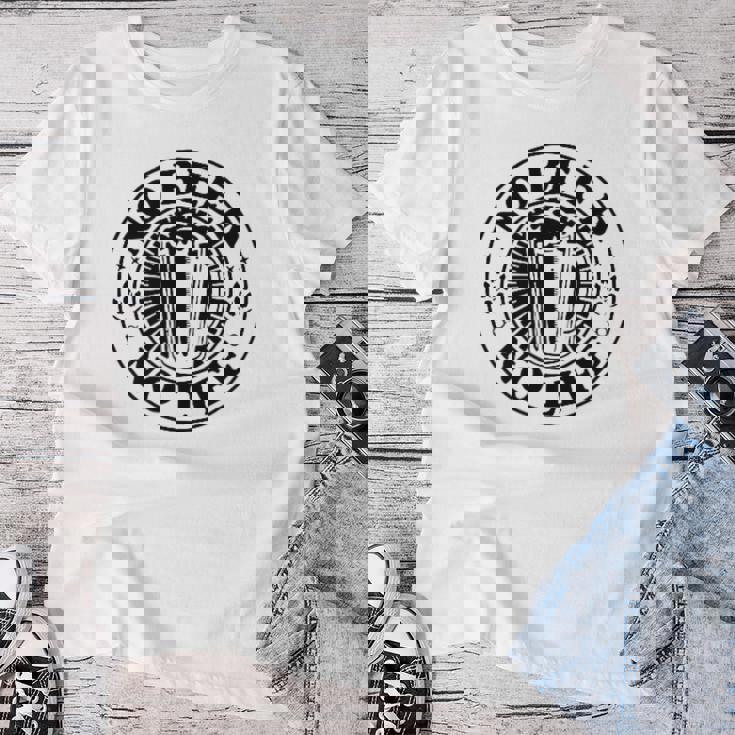 No Beer No Life ヴィンテージ飲酒 ビール愛好家向け 左胸 レディースTシャツ 面白い贈り物