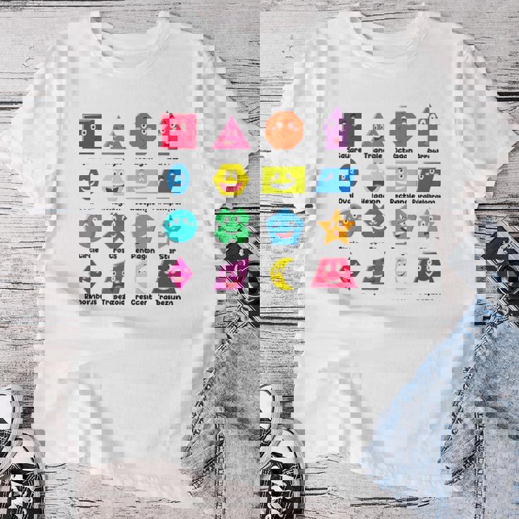 Pre-K Teachershape Learning 教育者向け 算数の日 レディースTシャツ 面白い贈り物