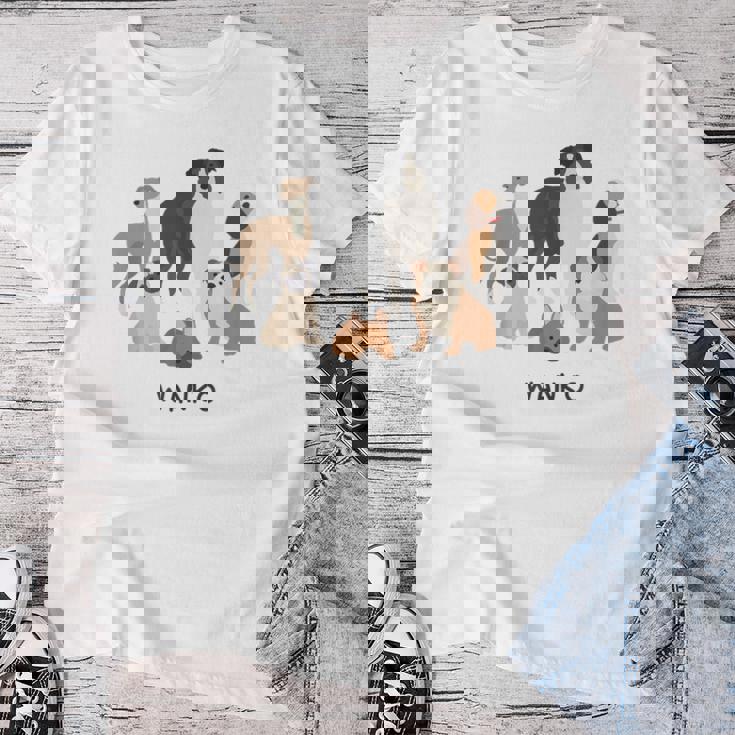 いぬ わんこ 大集合 イラスト おしゃれ シンプル かわいい 手書き 犬飼い 犬好き 女性 男性 犬柄 レディースTシャツ 面白い贈り物