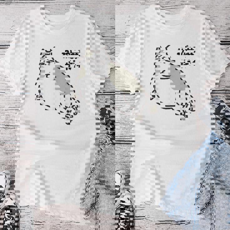 わがままボディ 猫 ねこ Wagamama Body 太ったねこ ぽっちゃり ねこ好き かわいい おもしろ 面白い レディースTシャツ 面白い贈り物