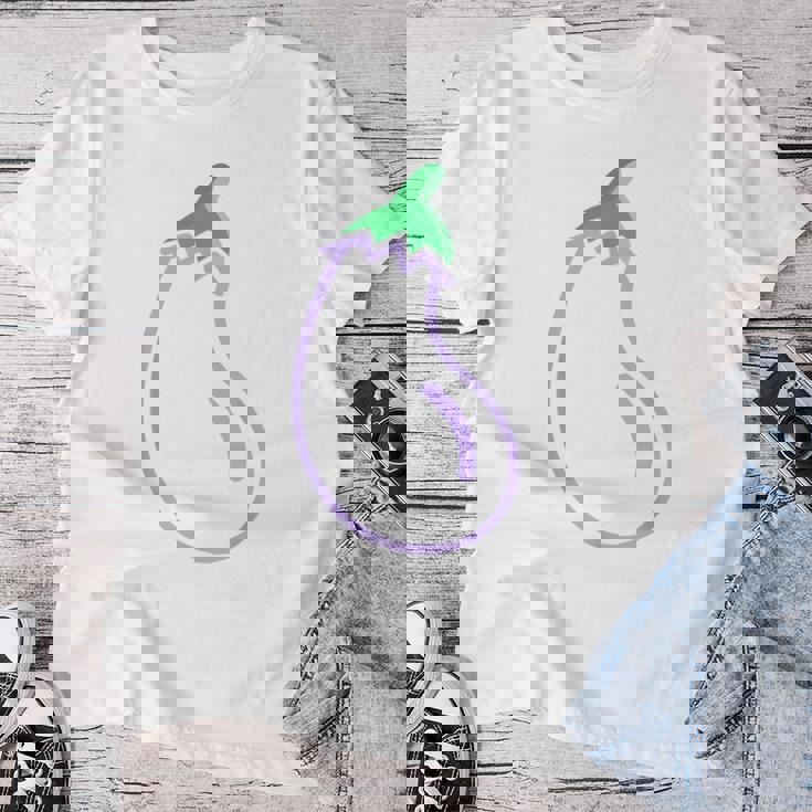 ナス 衣装 野菜 ビーガン 大人 女性 男性 子供 レディースTシャツ 面白い贈り物