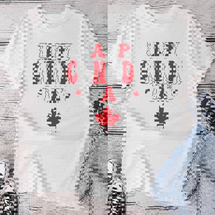 ハッピーカナダデー カナダメープル カナダの女性 メンズ キッズ レディースTシャツ 面白い贈り物